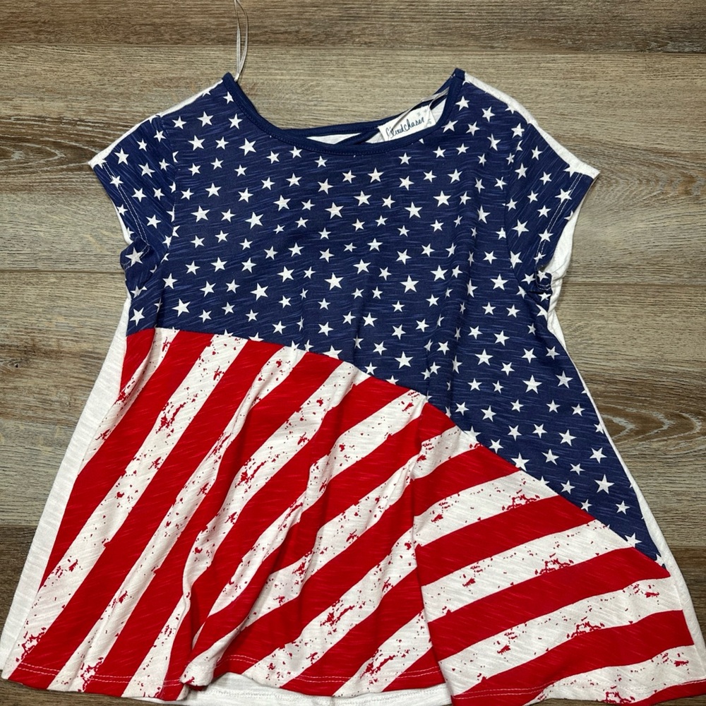 Cloudchaser Red White and Blue Star Pattern top